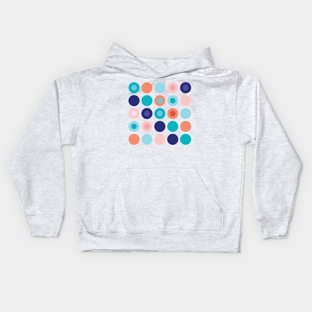 Small polka dots geometrical composition Kids Hoodie by IngaDesign
